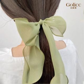 【Golicc】超仙 蕾絲 大蝴蝶結 髮圈(飾品 頭飾 髮帶 髮繩 髮圈 髮束 618 年中慶)