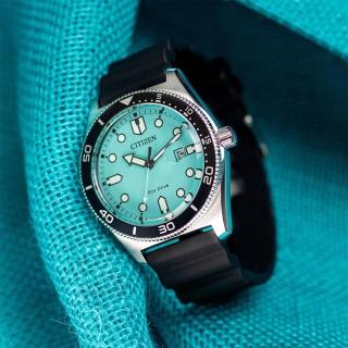 【CITIZEN 星辰】GENTS系列 玩味風格時尚腕錶-湖水綠43mm(AW1760-14X)