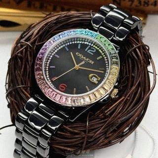 【COACH】COACH手錶型號CH00165(黑色錶面黑錶殼深黑色陶瓷錶帶款)