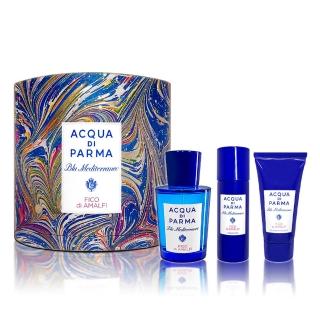 【Acqua Di Parma】藍色地中海系列-阿瑪菲無花果淡香水 75ML 聖誕禮盒(淡香水75ML+沐浴膠40ML+身體乳50ML)