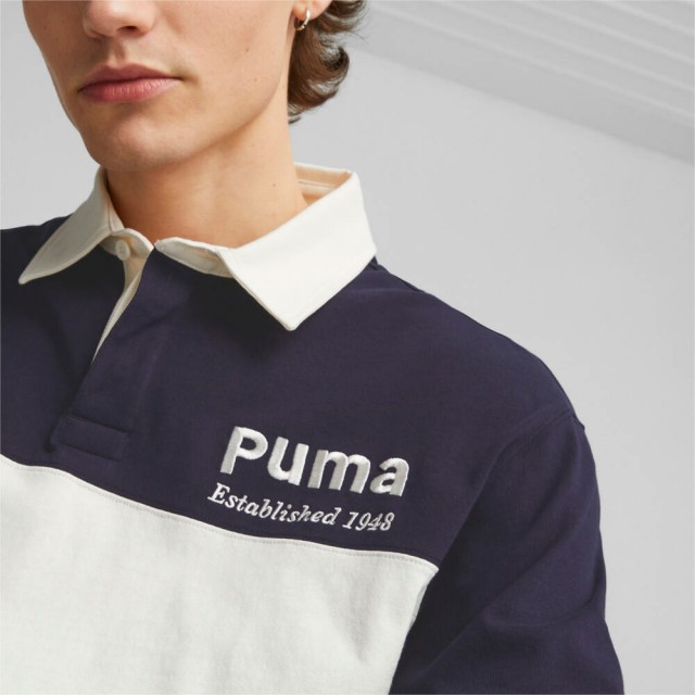 【PUMA】長袖 POLO衫 上衣 男 女 流行系列P.Team 運動 休閒 藍色 歐規(62520516)