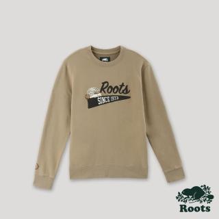 【Roots】Roots 男裝-經典傳承系列 動物圓領上衣(綠色)