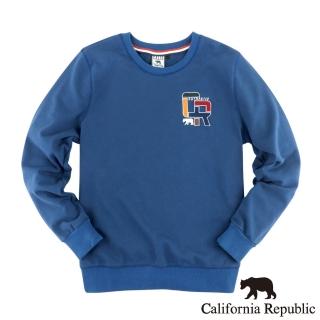 【California Republic】加州熊彩繡CR字塊組合大學T(男版)