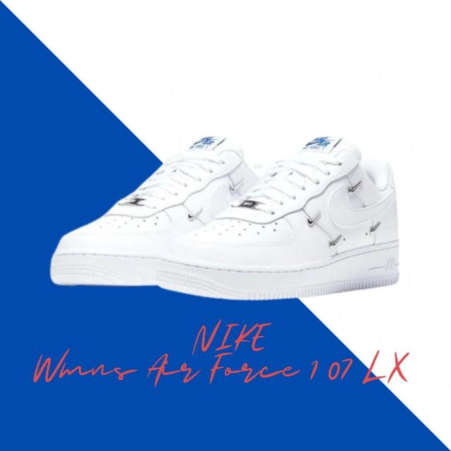 NIKE 耐吉】休閒鞋Wmns Air Force 1 07 LX 泫雅著用款立體小勾白藍女鞋