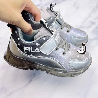 【FILA】FILA KIDS 小童運動電燈鞋-銀色旋風(7-J851X-808)