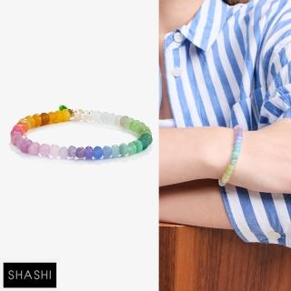 【SHASHI】紐約品牌 ZOE NEROLI 天然彩寶手鍊 經典切割款 彩虹漸層色系(碧璽)