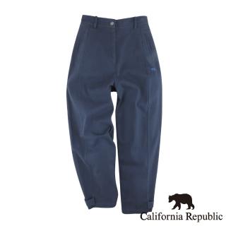 【California Republic】繡花小熊車線繭型剪裁休閒褲(女版)