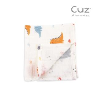 【Cuz】土耳其有機綿紗布巾-恐龍嬰兒紀-2入(35x35cm)