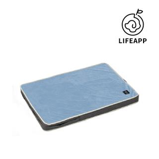 【LIFEAPP 徠芙寶】經典絨布睡墊XS+格子布套XS(寵物緩壓睡墊、小型犬適用)