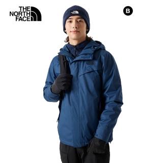 【The North Face 官方旗艦】機能型首選 - 防水透氣三合一連帽外套-內搭抓絨款(多款任選)