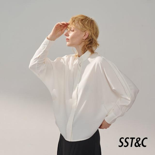 【SST&C 新品８５折】白色飛鼠袖立領上衣7662311003
