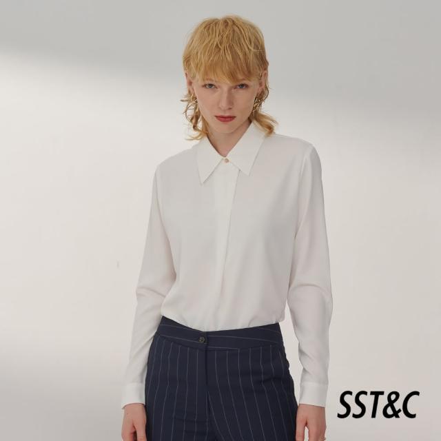 【SST&C 新品９折】白色壓褶造型上衣7662311005