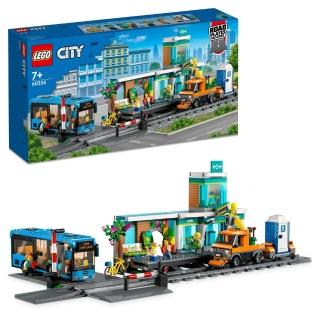 【LEGO 樂高】城市系列 60335 城市火車站(超值交通工具組 打造實體火車站)