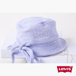 【LEVIS 官方旗艦】男女同款 絨面漁夫帽 / 優雅蝴蝶結設計 / 靛藍 熱賣單品 D6640-0001