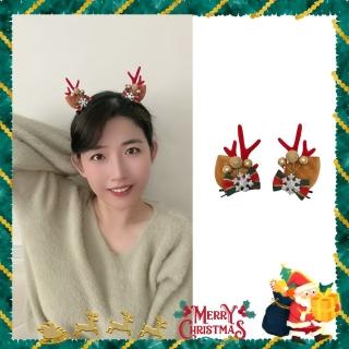 【ELF SHOP】聖誕耶誕學院風鹿角髮夾髮飾(仙女姊姊)
