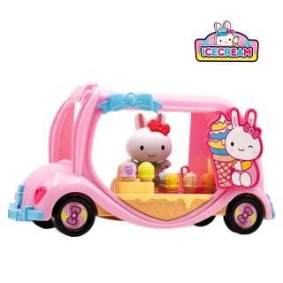 【孩子國】粉紅兔甜美冰淇淋雪糕車(家家酒玩具)