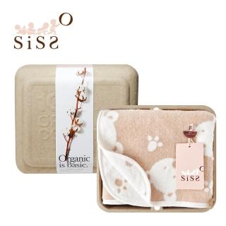 【SISSO】日本有機棉披風棉毛毯兩用禮盒(熊)