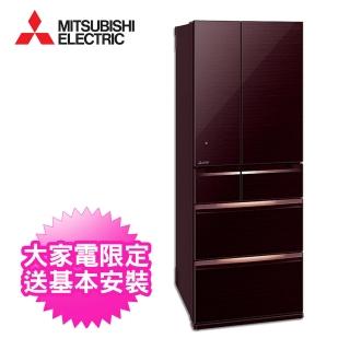 【MITSUBISHI 三菱】日本原裝605L一級能效變頻六門電冰箱(MR-WX61C-BR)