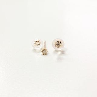 【me.luxe】K10鑽石10分爪鑲耳環(日本輕珠寶網路銷售NO.1)