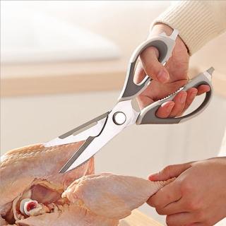 【PUSH!】廚房用品廚房多功能海鮮剪刀可拆雞骨剪刀(剪刀 料理剪刀 灰色D219)