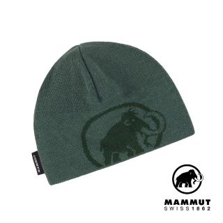【Mammut 長毛象】Tweak Beanie 保暖針織LOGO豆豆帽 深玉石綠/綠樹林 #1191-01352