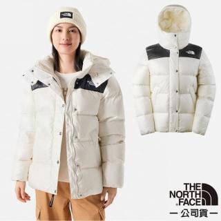 【The North Face】女 防風防潑水保暖連帽羽絨外套/禦寒雪衣(81S7-Q4C 白色)