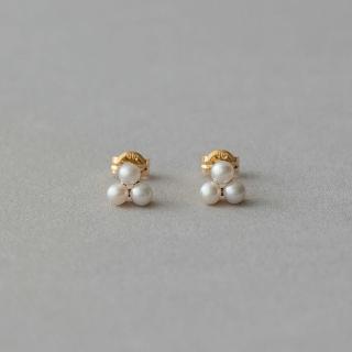【ete】經典甜美珍珠耳環(金色)