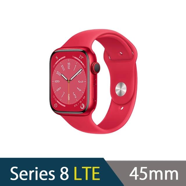 Apple 蘋果】Apple Watch Series 8 GPS+行動網路45公釐(鋁金屬錶殼搭配