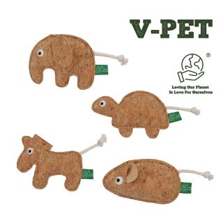 【V-PET】貓薄荷軟木布系列 耐咬耐磨玩具 V-PET 玩偶 （共四款）(貓咪都瘋狂組)