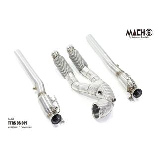 Mach5 AUDI TTRS 高流量直通頭段+前排管帶三元催化排氣管(8S Mk2)