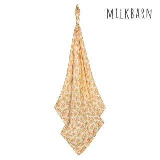 【Milkbarn】有機棉包巾-復古花卉(新生兒包巾 紗布包巾 蓋毯 哺乳巾)