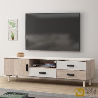 【WAKUHOME 瓦酷家具】Bonnie清新簡約5.3尺電視櫃-木面-A014-F759