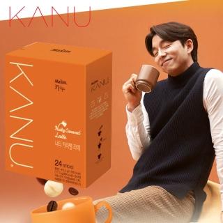 【Maxim】即期品 韓國 KANU 堅果風味焦糖拿鐵咖啡17.3gx24入(賞味期限2024/9/26)
