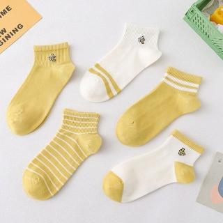 【Socks Form 襪子瘋】5雙組-香蕉芭娜娜日系棉質短襪(踝襪/棉襪/船型襪/女襪)