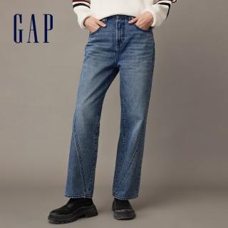 【GAP】女裝 純棉寬鬆牛仔褲-淺藍色(841419)
