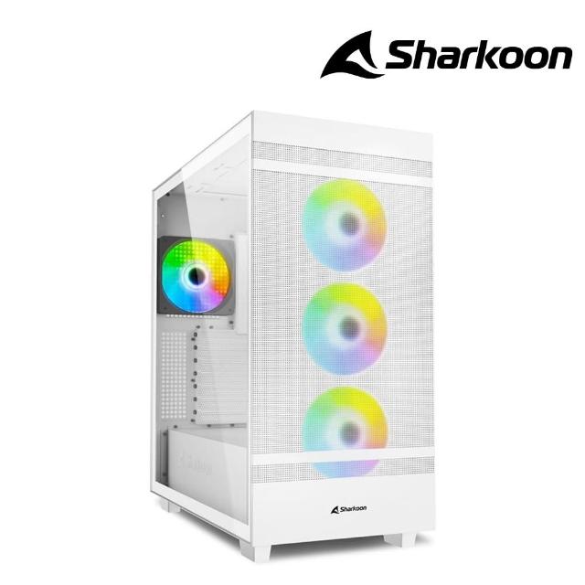 【Sharkoon 旋剛】Rebel C50 RGB White ATX電腦機殼(顯卡限長40cm/塔扇限高16.8cm/玻璃側透/Type-C)