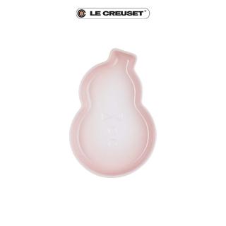 【Le Creuset】瓷器雪人造型點心盤(貝殼粉)