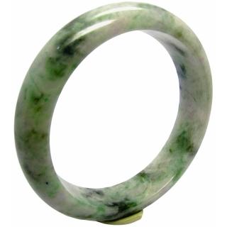 【小樂珠寶】翡翠手鐲飄滿綠花天然A貨(手圍18.3號 內徑57.5mm V608)