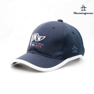 【Munsingwear】企鵝牌 女款深藍色品牌經典暢銷款耳上弧形設計高爾夫球帽 MLPJ0C97