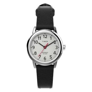 【TIMEX】天美時 Easy Reader系列 25毫米環保純素皮革錶帶手錶 白x黑TXTW2V75300
