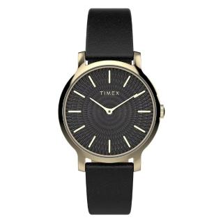 【TIMEX】天美時 風格系列 34毫米超薄優雅手錶 黑 TXTW2V92600