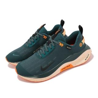 【NIKE 耐吉】慢跑鞋 Reactx Infinity RN 4 GTX 男鞋 防水 綠 橘 運動鞋(FB2204-300)