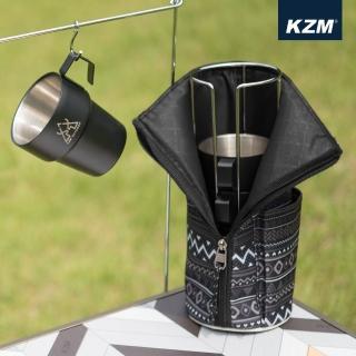 【KZM】KZM 不鏽鋼雙層馬克杯5入組(啞光黑 露營杯 不鏽鋼杯)