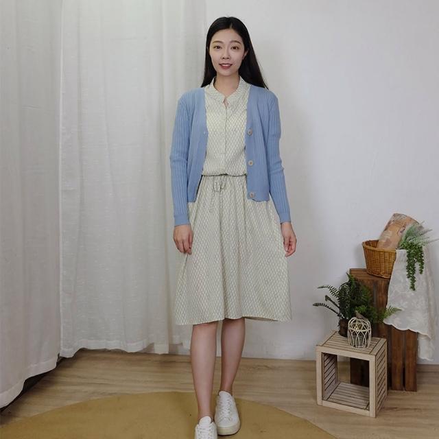 【Hana Mokuba】花木馬日系女裝簡約百搭短版V領針織外套(針織外套)