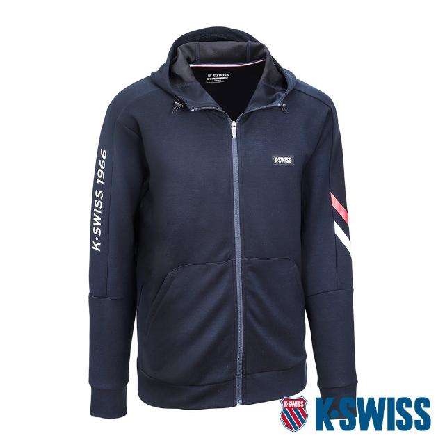 【K-SWISS】連帽運動外套 Active Jacket-男-藍(109126-426)