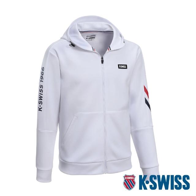 【K-SWISS】連帽運動外套 Active Jacket-女-白(199126-100)