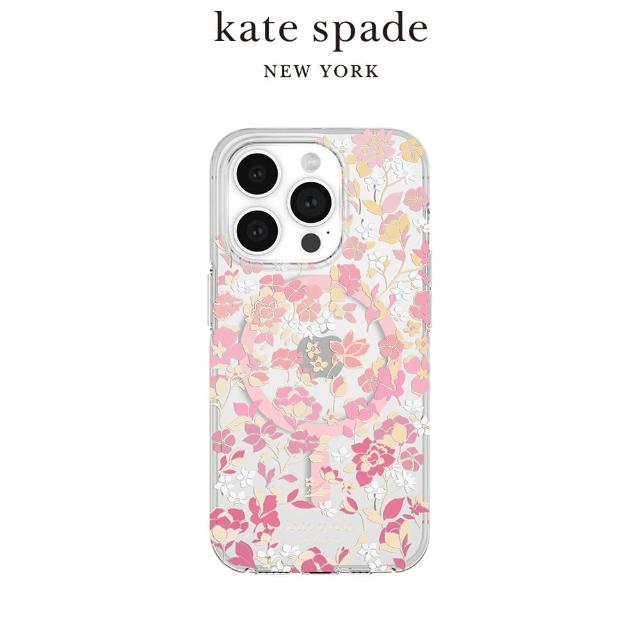 【KATE SPADE】iPhone 15 Pro Max MagSafe 精品手機殼 桃花紛飛(磁吸)