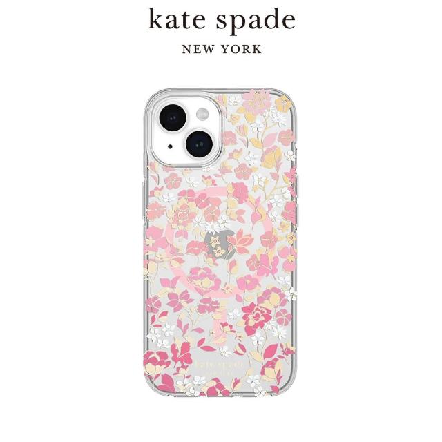【KATE SPADE】iPhone 15 MagSafe 精品手機殼 桃花紛飛(磁吸)