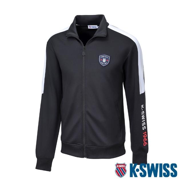 【K-SWISS】運動外套 Panel Jacket-男-黑(109143-008)