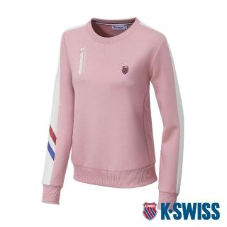 【K-SWISS】圓領上衣 Panel Sweatshirt-女-粉紅(199145-653)